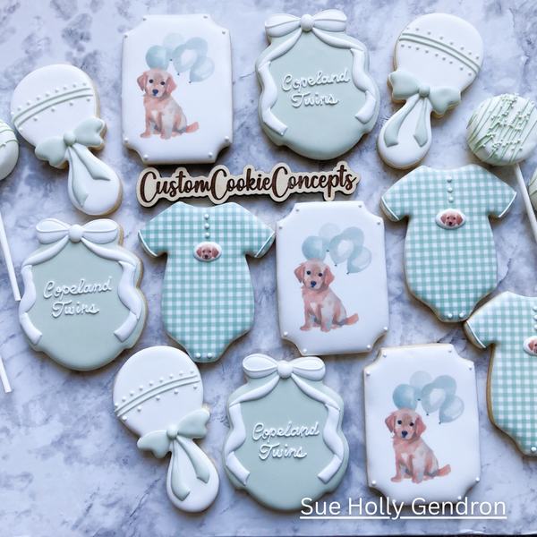Cookies printed on the Blue