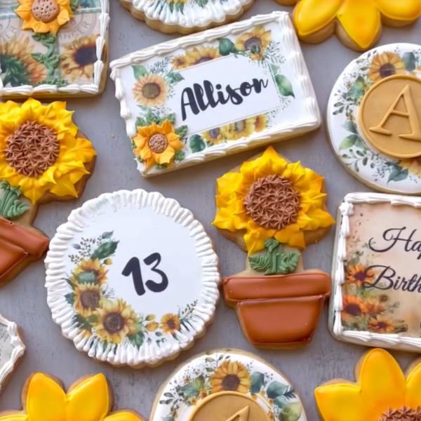 Cookies printed on the Blue
