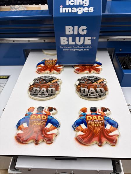 Father's Day cookie printed on the Blue