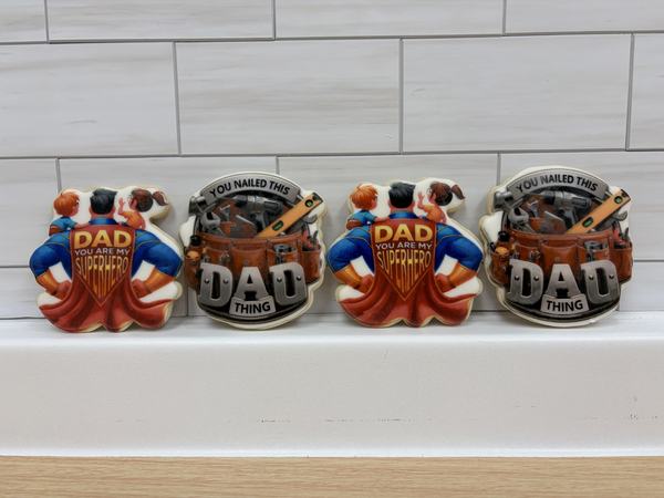 Father's Day cookies printed on the Blue