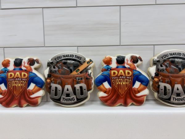 Father's Day cookies printed on the Blue