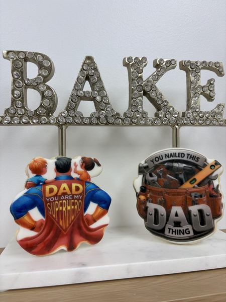 Father's Day cookies printed on the Blue