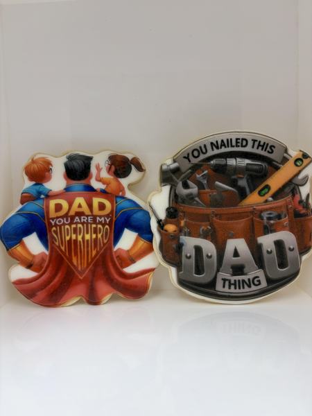 Father's Day cookies printed on the Blue