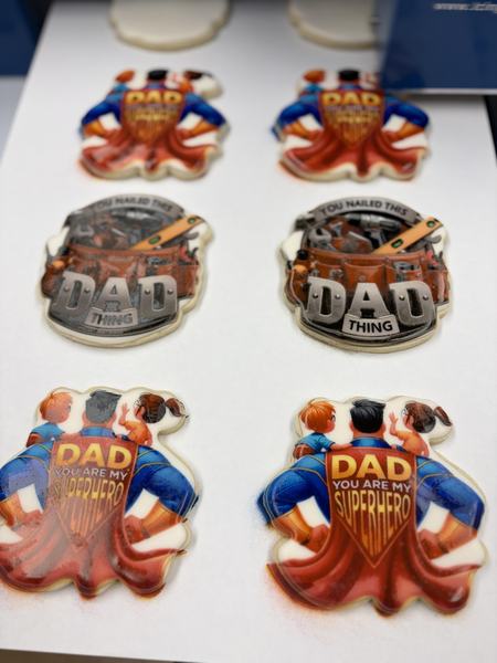 Father's Day cookies printed on the Blue