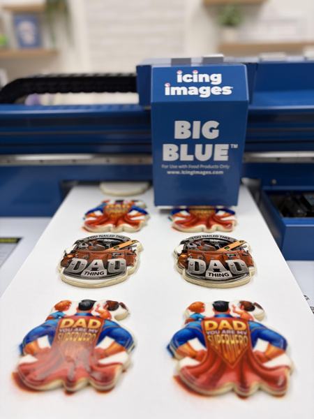 Father's Day cookies printed on the Blue