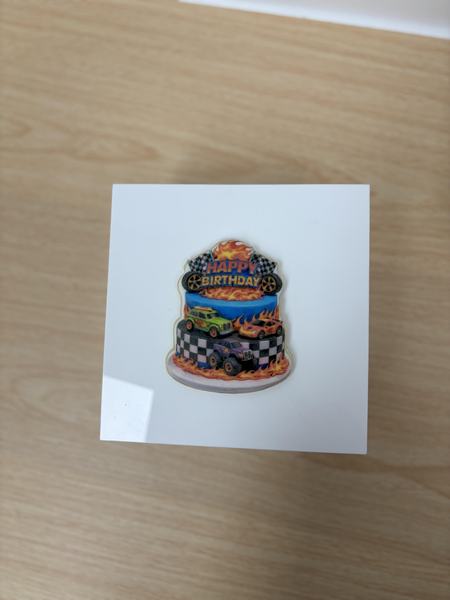 Hot wheel cookies printed on the Blue