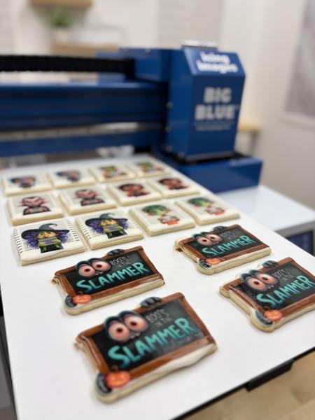 Monster cookies printed on the Blue