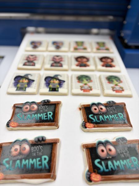 Monster cookies printed on the Blue