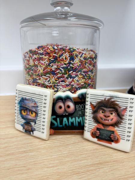 Monster cookies printed on the Blue