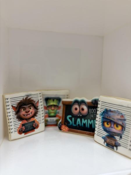 Monster cookies printed on the Blue