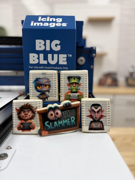 Monster cookies printed on the Blue
