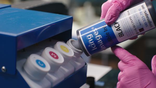 Pouring Blue ink