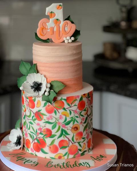 Cake printed on the Blue