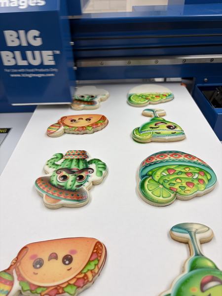 Taco cookie on printer