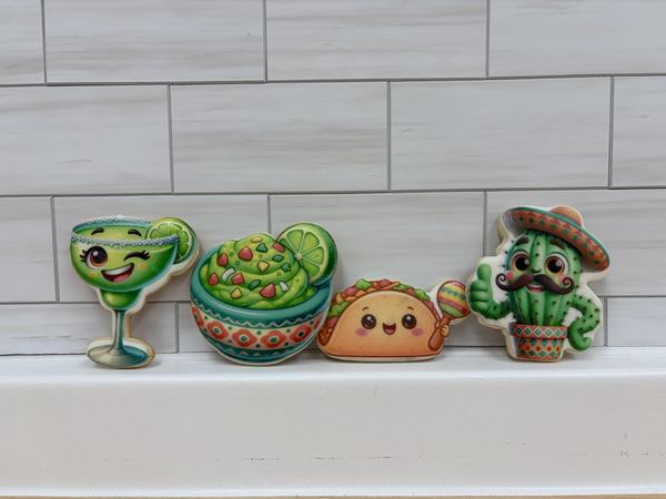 Taco cookies printed on the Blue