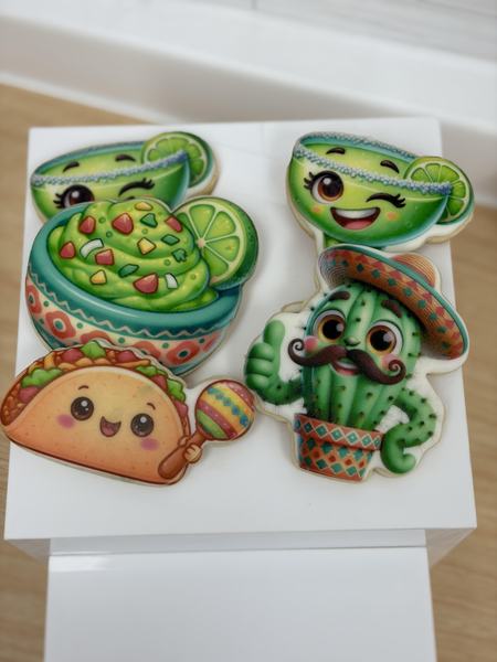 Taco cookies printed on the Blue
