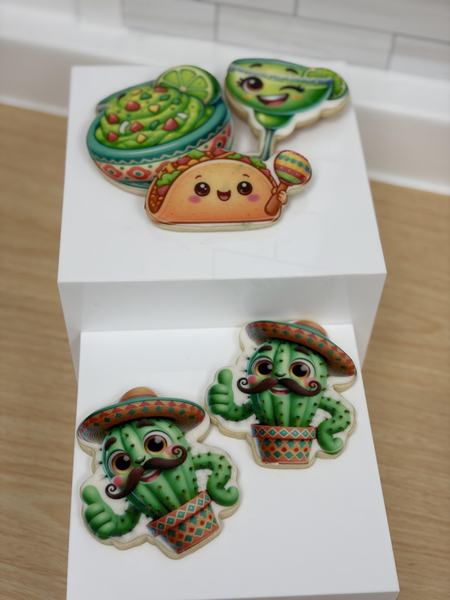 Taco set printed on the Blue